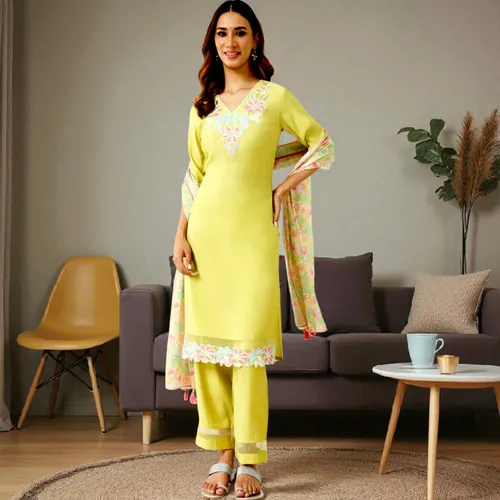 Chanderi salwar set-A02025